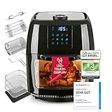 GOURMETmaxx Digitale Heißluftfritteuse XXL - 9L Ofen | Airfryer mit Timerfunktion,...