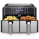 Innsky Dual Zone Heißluftfritteuse 2 Kammernr 8L, 8 Programmen Heissluftfritteuse...
