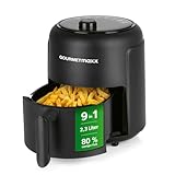 GOURMETmaxx Heißluftfritteuse 2,3L | Airfryer mit 60 Minuten Timer und 9 Funktionen...