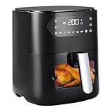 Citybee Airfryer Heißluftfritteuse 6L Sichtfenster - 7 Garprogramme 11 Funktionen...