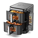 COBNN Vertikale Doppelkammer Heißluftfritteuse, 11L Dual Zone Airfryer mit...