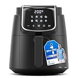 Midea Heißluftfritteuse 4L AirFryer mit LED-Touchscreen, 35-200°C, 8...