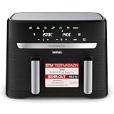 Tefal Dual Easy Fry Heißluftfritteuse, 8,3 L Air Fryer, zwei spülmaschinenfeste...