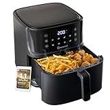 Sommertal Heißluftfritteuse HF760-7,6L XXL Airfryer - Touchscreen, 8 Programme, 2000...